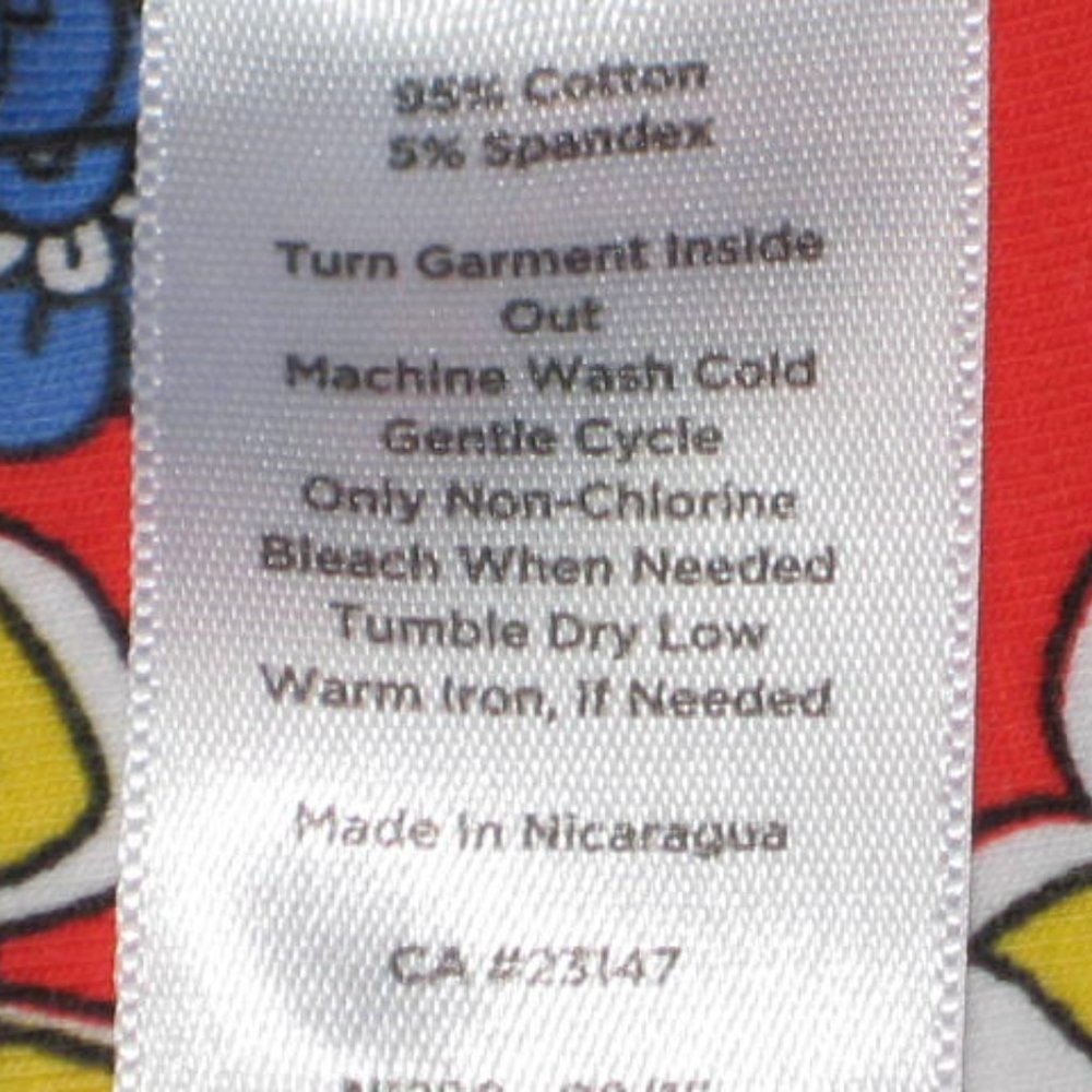 Talbots Large Excellent Top Paisley Red Blue Yellow Short Sleeve Stretch Cotton - Picture 10 of 10